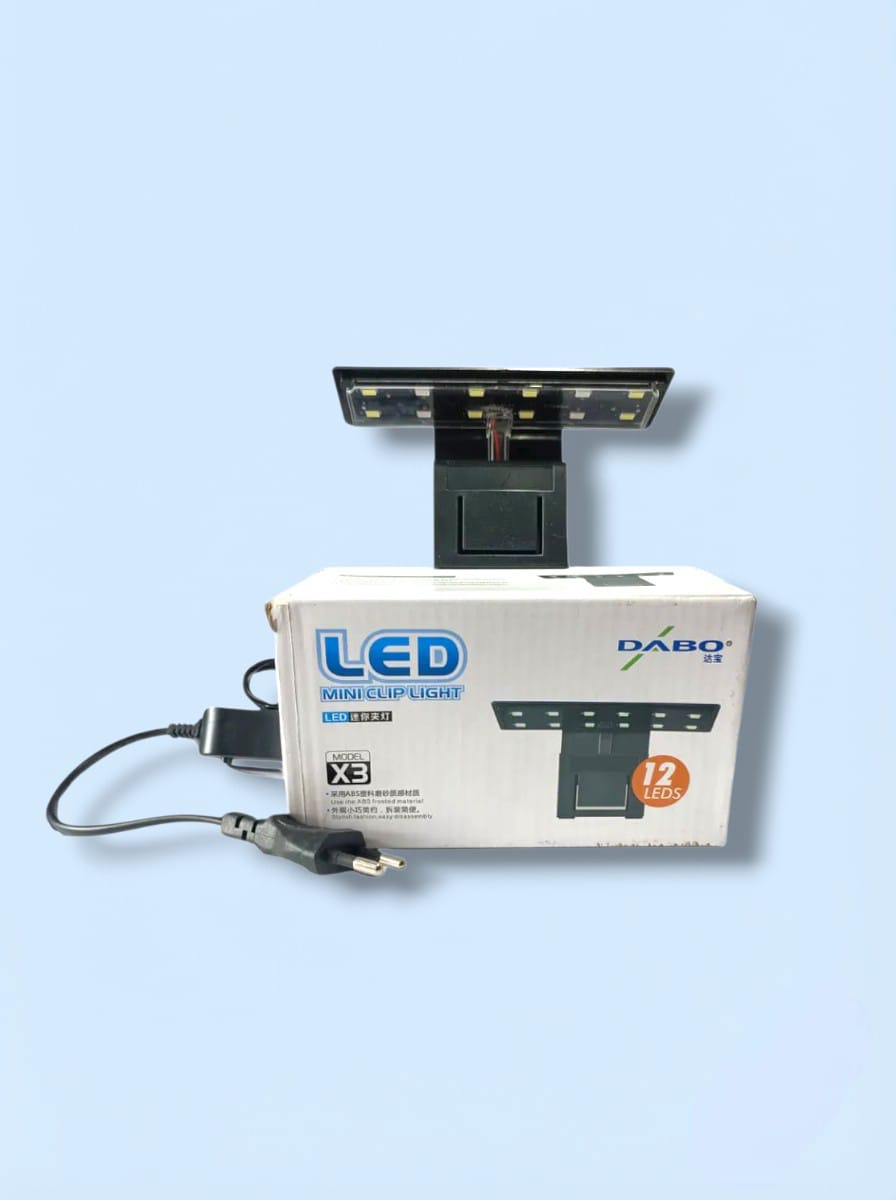 Dabo X3 12 LEDs Mini Clip Aquarium Light Dabo X3 12 LEDs Mini Clip Aquarium Light - Image 1